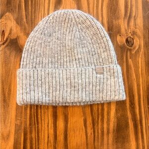 Calvin Klein Heather Gray Ribbed Beanie